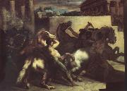 Theodore   Gericault The race of the wild horses china oil painting artist